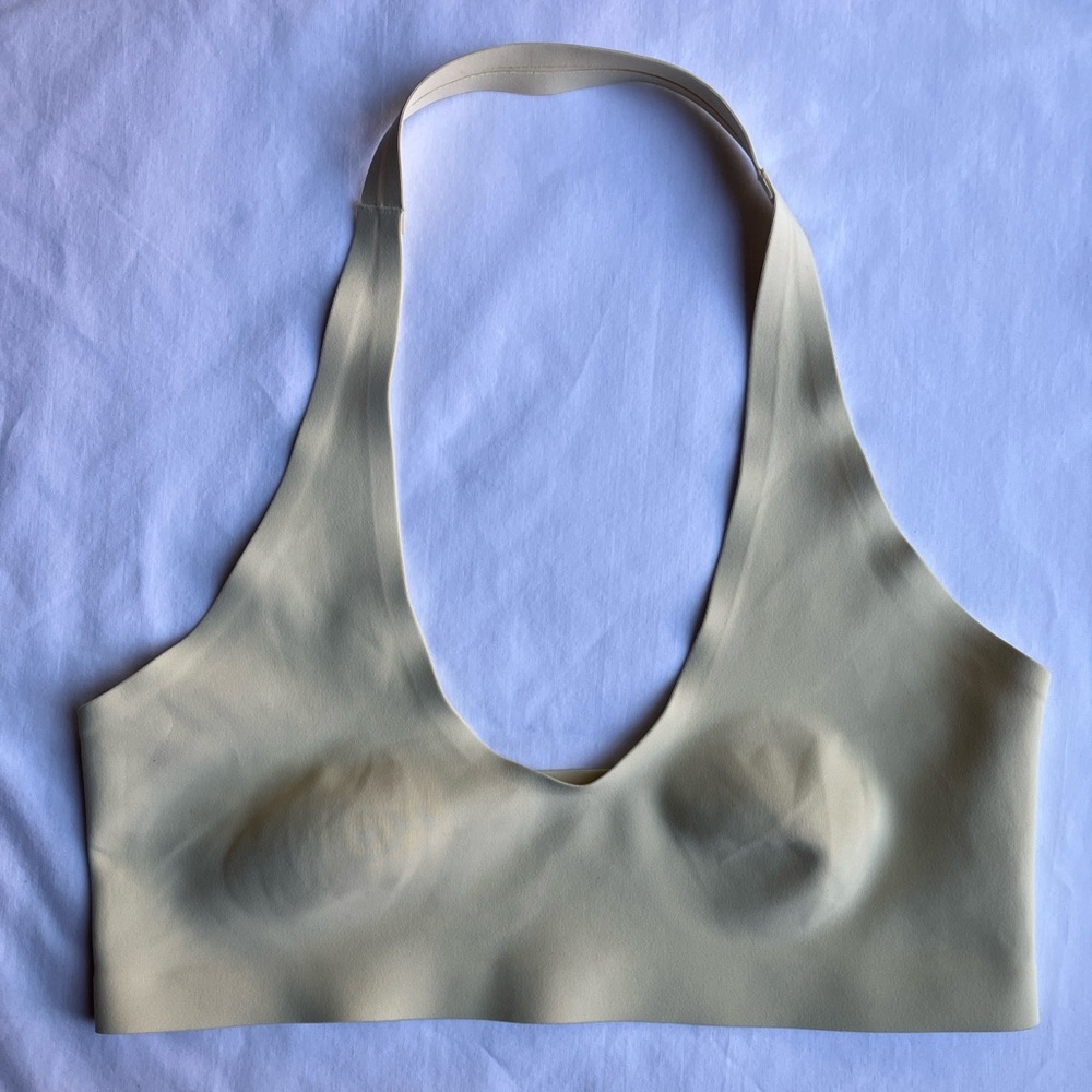 Intimately FREE PEOPLE Bralette Amber Halter Neo U-Neck Bra yellow Women Size M